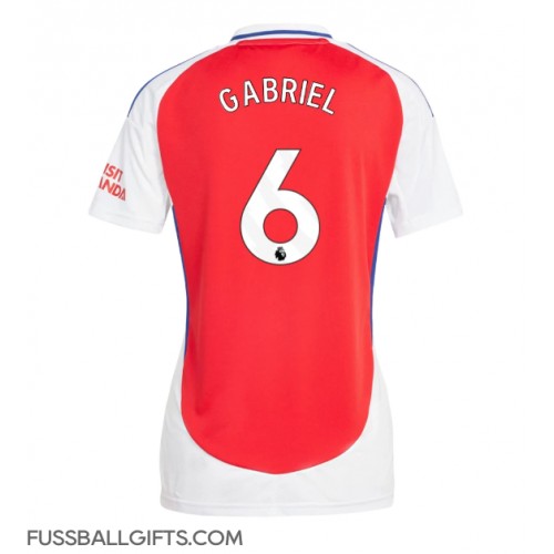 Arsenal Gabriel Magalhaes #6 Fußballbekleidung Heimtrikot Damen 2024-25 Kurzarm